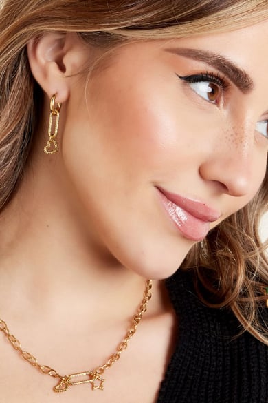 Collar con colgante y charms Color dorado Acero inoxidable h5 Imagen4